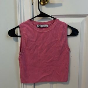 Zara crop knit top
